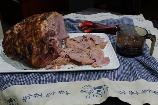Rhubarb Orange and Maple Glazed Ham